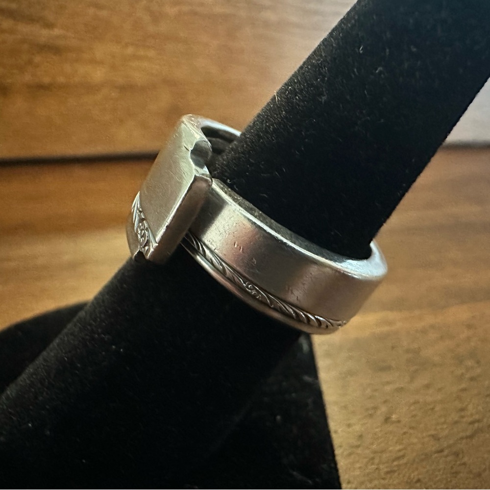 Silver Plated Spoon Ring - Picture 3 of 14